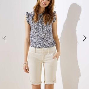NWT - LOFT Bermuda short w/ roll cuff, 10” inseam